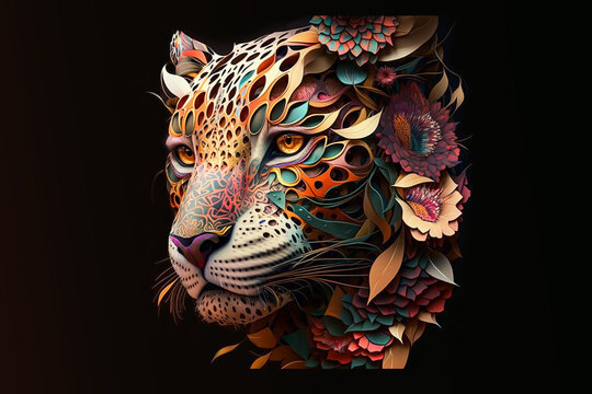 tiger head silhouette