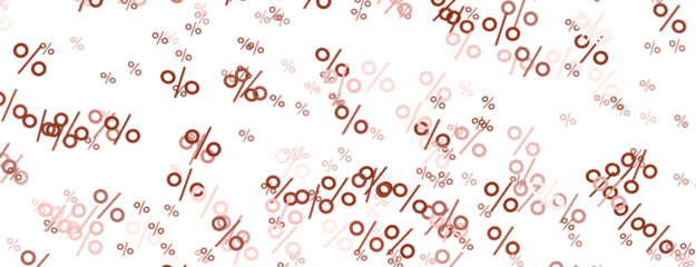 percent sign percentage icon interest rate background - 3D percent rain illlustration