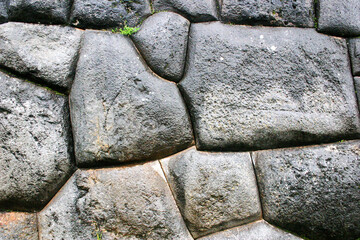 wall image cutout of Peruvian Macho Picho embedded stones