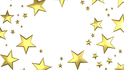 Fototapeta premium XMAS Holiday golden decoration, glitter frame isolated -