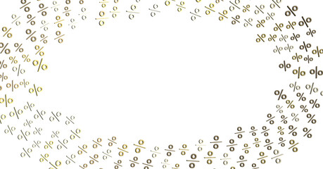 percent shopping digital in hand 3d.