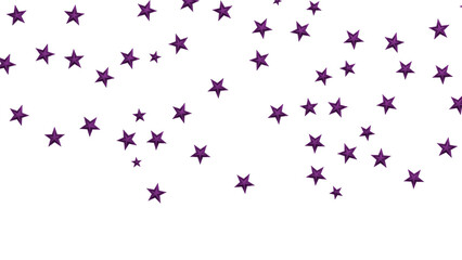 XMAS Stars - Banner with magenta decoration. Festive border with falling glitter dust and stars.