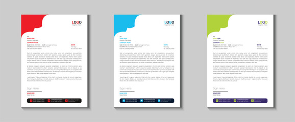 Business document Letter design