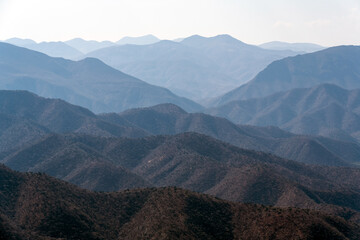 Sierra Made de Oaxaca mountain range, north of Oaxaca city, Mexico. - obrazy, fototapety, plakaty