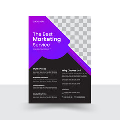 A4 flyer template, modern template, perfect for creative professional business,  marketing, business proposal, promotion, advertise, publication, abstract business flyer and creative design