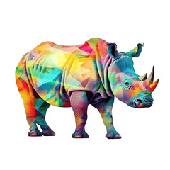 Obraz premium colorful rhino