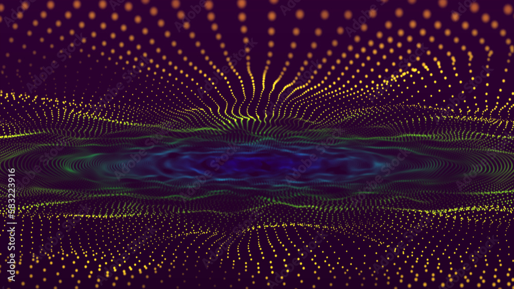 Poster abstract morphing background. futuristic science infographic. vector illustration. trapcode form glo