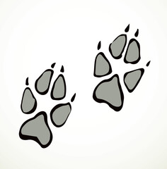 Dog foot print. Vector drawing