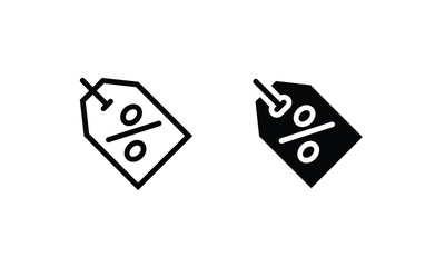 Shopping tags line icon. Special offer sign. Discount percent coupons, sale icon, price icon vector symbol logo illustration line editable stroke flat design style isolated on white