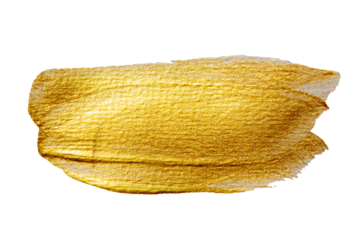 Golden paint brush stroke glittering texture.