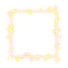 Glittering stars' frame. 3d rendering.	