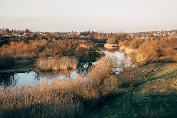 Landscape of the central Ukrainian province, early spring