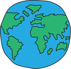 Fototapeta na wymiar world map icon 
