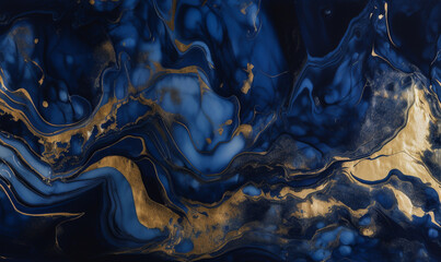 Blue and gold abstract stone marble texture background for wallpaper header or graphic resources.