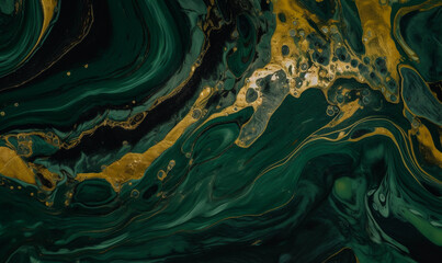 Green and gold stone marble texture background for wallpaper, header or graphic resource.