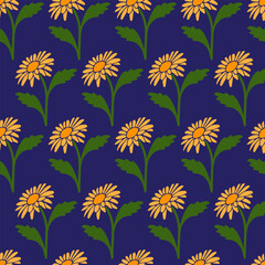 sunflower seamless pattern for background, texture, fabric motif, gift wrapping, wall decoration