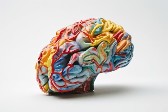 Une repr&eacute;sentation color&eacute;e abstraite du cerveau.
