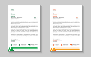 Minimal letterhead design template