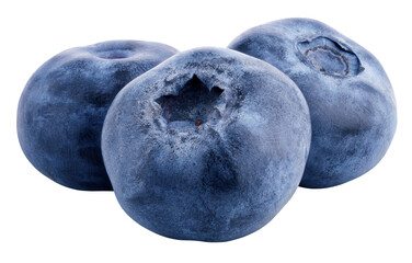 Group of blueberry berry isolated on transparent background