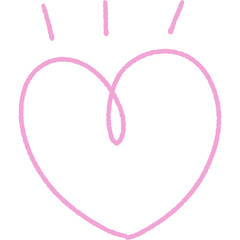 Pink heart doodle