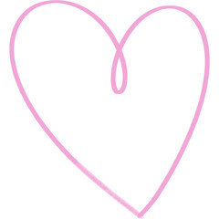 Pink heart doodle