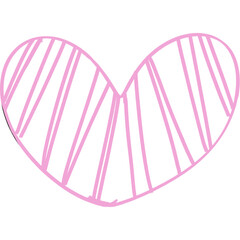 Pink heart doodle