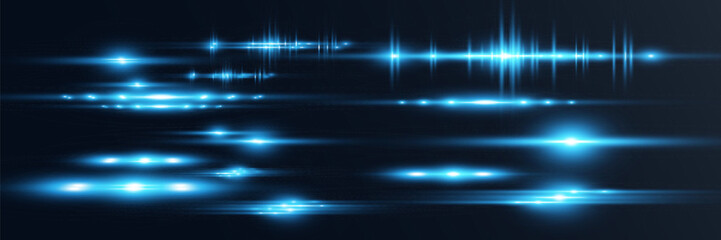 Obraz premium Light blue vector special effect. Glowing beautiful bright lines on a dark background.
