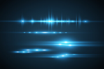 Light blue vector special effect. Glowing beautiful bright lines on a dark background.