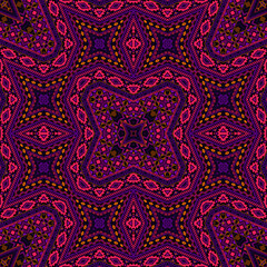 Tribal repeating ornament graphic design. Oriental geometric background. Fabric print in ethnic