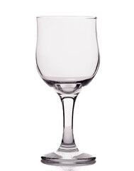 Copa de cristal, translucida en fondo blanco
