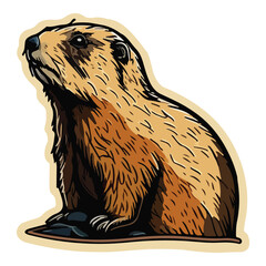 Marmot Flat Icon Isolated On White Background Flat Icon Isolated On White Background
