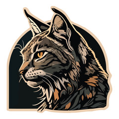 Lynx Flat Icon Isolated On White Background © Maxim