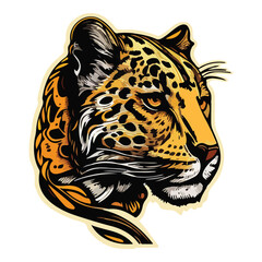 Leopard Flat Icon Isolated On White Background