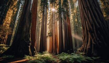 Redwood Forest Sunlight