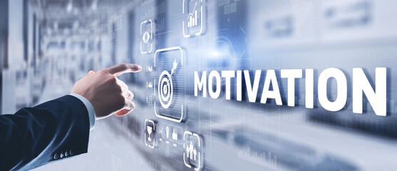 Fototapeta na wymiar Motivation personality development concept. Achieving any goals