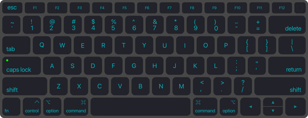 Flat Keyboard Mac Space Gray