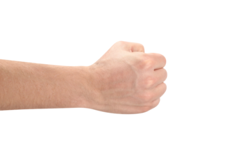 Male fist cut out