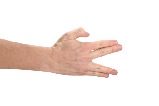 Strange gesture, cut out