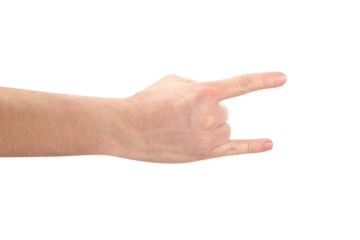 Rock and Roll goat sign, cut out