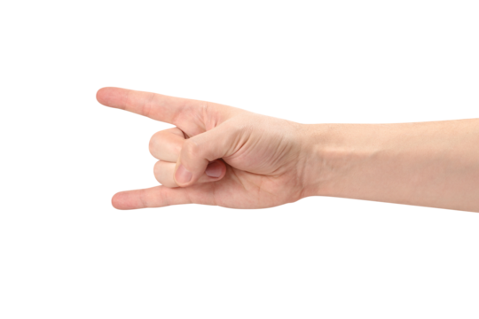 Rock and Roll goat sign, cut out