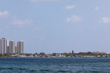 Fototapeta premium View across Lake Work Lagoon in Palm Beach County, Florida, United States