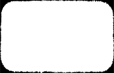 Grunge border texture background. Abstract frame overlay. PNG graphic illustration with transparent background.