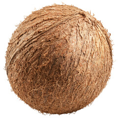 coconut, isolated on white background, full depth of field