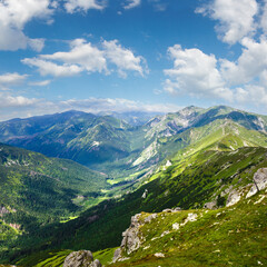 Fototapeta na wymiar Tatra Mountain, Poland, view from Kasprowy Wierch mount