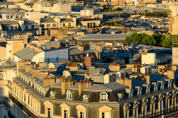 The rooftops of Paris , Europe, France, Ile de France, Paris, in summer, on a sunny day.