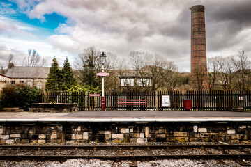 Ramsbottom Train Station and Platform 
