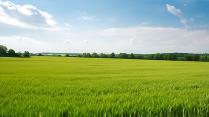 Obraz premium green grass and blue sky