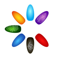 Painting and nail care. Design for nail salon