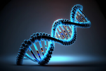 DNA helix 3D model - obrazy, fototapety, plakaty