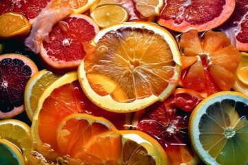 Colorful citrus salat wallpaper, AI generated